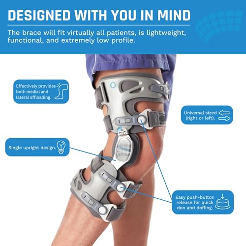 Ovation Medical Game Changer Unloader Right Knee Brace - Lightweight, Low Profile OA Knee Brace for Arthritis Pain and Support - Premium Knee Support for Medial and Lateral Knee Pain (Right) - style: Right