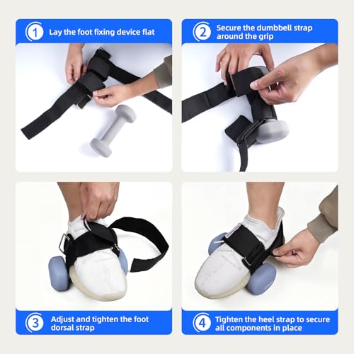 Original Dumbbell Foot Attachment Heavy Duty Durable, Practical Leg Ankle Curl Attachment Adjustable, Tbialis Raise Trainer Weight Holder Foot Strap for Weight Monkey Feet Foot Weights for Exercise