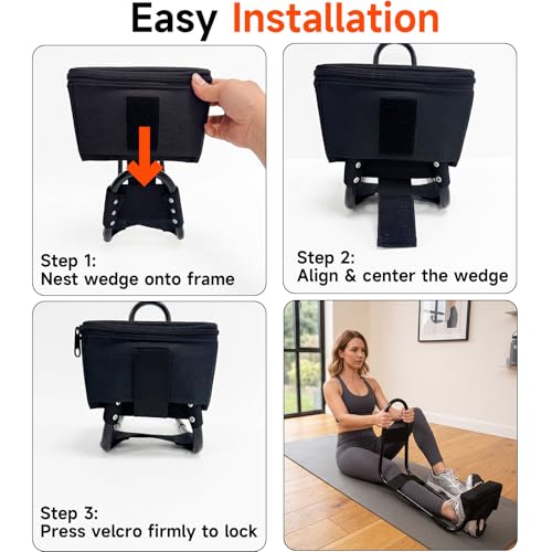 Black Elevation Pad Compatible with Hamstring & Calf Stretching Device Accessory for Deeper Leg Stretch, Advanced Flexibility and Fitness Routine