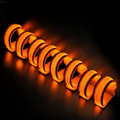FANL 8/12/24 Pack LED Glow Bracelets, 8 Colors, Light Up Party Favors - color: 8 Pack – Orange