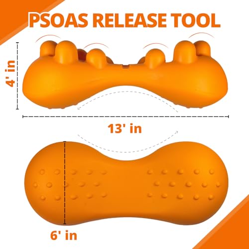 ZeenKind Psoas Release Tool Sciatica Pain Relief Devices with 14 Massager Knobs, Hip Massager for Hip Flexor, Myofascial Release, Piriformis, Upper & Lower Back Pain Relief