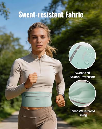 Running Belt for Women & Men-Ultra Light Slim Running Belts - color: Blue