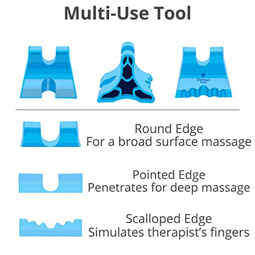 Body Back Davinci Tool Neck Massager for Pain Relief Deep Tissue Blue & Red - style: Firm & Extra Firm