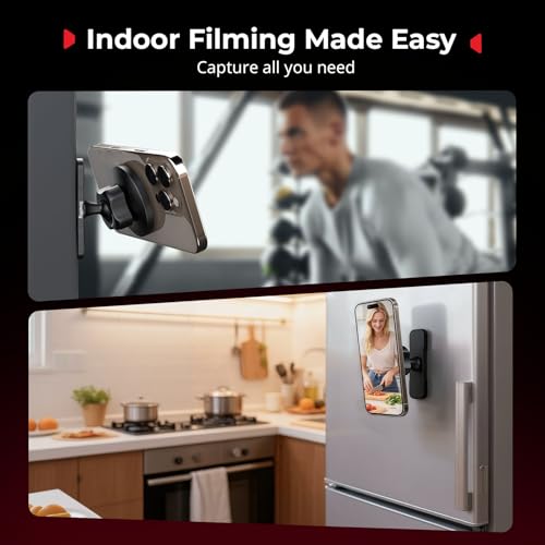 SMALLRIG Magnetic Phone Mount Gym for iPhone 17/16/15/14/13 Series, Adjustable Phone Holder Gym for Huawei, for Samsung, for Xiaomi, Double-Sided Magnetic Design - 5460 - style: Magnetic Connection