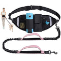 Hands Free Dog Leash, Waist Leash for Dog Walking, Running, Jogging (Pink) - color: Pink