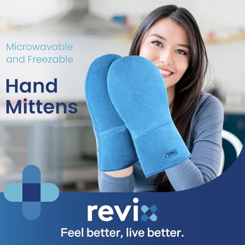REVIX Heated Hand Mitts Warmers, Microwavable Heating Pad, SkyBlue - color: Skyblue
