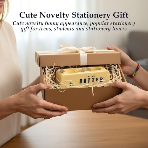 Resin Butter Shaped Funny Tape Dispenser, Novelty Packing Tape Dispenser