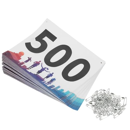PATIKIL Tearproof Running Bib Numbers, Waterproof Race Competitor Numbers - size: 7x6 Inch, style: 1-500