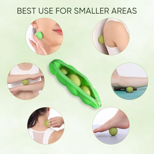 Firm Massage Lacrosse Ball Set, 4 Sizes for Myofascial Release - color: 4 Firm Green