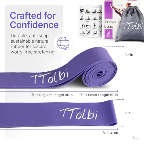 Ballet Stretch Bands Set with Foot Mini Loop, Splits Flexibility Trainer - color: Pulse Purple Small