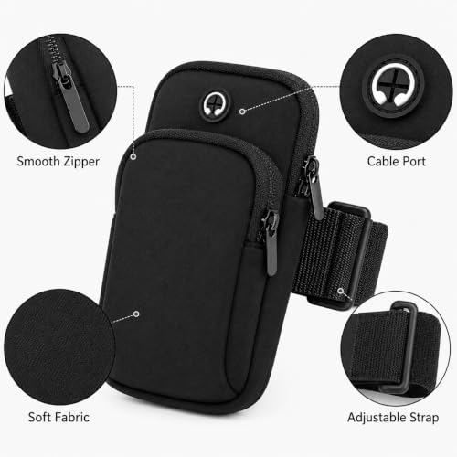 Outdoor Cycling Arm Bag, Adjustable Phone Pouch for Running and Hiking