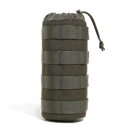 MOLLE Water Bottle Holder Tactical Nylon Bottle Pouches Hydration Carrier for Belt/Backpack/Vest/Bike Sports Outdoor Hiking Camping Hunting Fishing - color: Ranger Green
