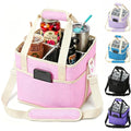 Drink Carrier Bag, Family Size 4 Compartment Drink Bag - Pink - color: Cherry Blossom Pink