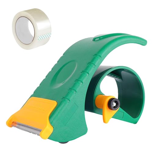 CALIDAKA Professional Grade Packing Tape Dispenser, Heavy Duty Shipping Tape Dispenser, Packing Packaging Sealing Cutter, Works with Any Tapes Up to 2 Inches Wide on Standard 3" Cores
