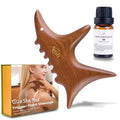 Wooden Gua Sha Tool with Rose Essential Oil, Trigger Point & Acupressure Massage Tool for Deep Tissue Muscle Relaxation, Compact Muscle Scraper Tool, Wellness Self-Care Gift Set - size: Medium