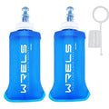 WRELS Soft Running Water Flask Soft Flasks Collapsible Soft Water Bottles Small BPA-Free for Sports Hiking Hydration Pack 5oz/8oz/17oz(BLUE,5oz*2) - color: Blue, style: 150ml/5oz-2 Pack