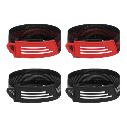 Bike Pant Leg Strap - color: Black/Red
