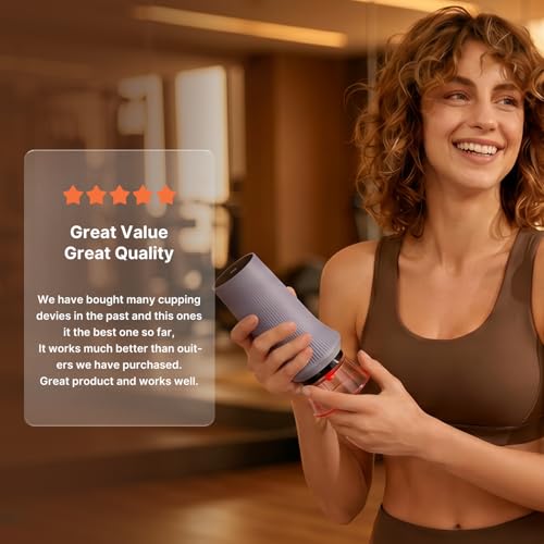 ZDEER Cupping Set, Electric Cupping Kit for Massage Therapy, Lymphatic Drainage Massager with Heat, 6 Levels for Muscle Relaxation, 4 Cups + 2 * 10ml Essential Oil - size: 1 Device + 2 Essential Oils + 4 Cups