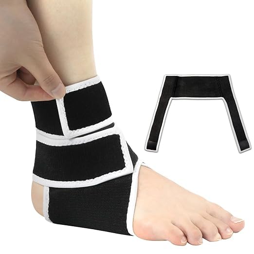 Ankle Brace, Compression Wrap for Sprains, Plantar Fasciitis & Foot Pain - color: Grey, size: One Size