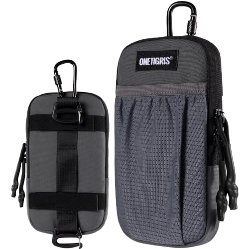 ONETIGRIS Backpack Strap Pouch, MOLLE Phone Holster for Backpack & Belt - color: Grey