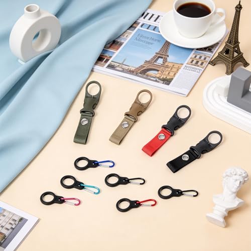 10Pcs Water Bottle Clip for Backpack, Portable Hanging Bottle Buckle Water Bottle Clip for Backpack Lightweight Strap Holder for Outdoor Camping Hiking Traveling