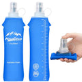 Flexible Running Bottles - Two Pack: 500ml/17oz, Foldable, BPA/PVC Free Soft Flask for Hydration Vests and Running Packs,Collapsible Leak-proof Pocket Bottle for Jogging, Hiking, Cycling, Climbing - color: Blue
