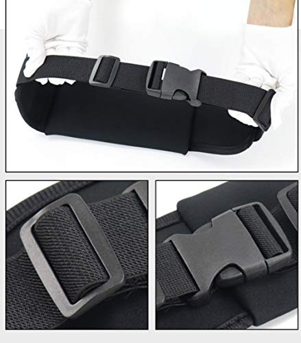QWEQWE Running Belt with Water Bottle Holder,Sweatproof and Waterproof, Sports Fanny Pack with Holder, Machine Washable,Can Hold Cash Keys Cards Phone(Black) Large