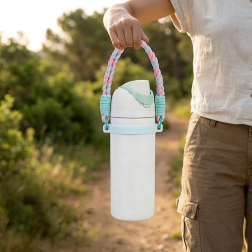 ALIBBON Water Bottle Handle Strap Compatible with 8-40oz Owala Stanley HydroJug Tumbler Owala Accessories Stanley Cup Accessories - color: Blue, style: Braided