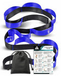Acozycoo Stretching Strap with Loops for Physical Therapy,Knee,Leg Lifter - color: Dark Blue, size: Length: 86 Inch, Width: 1.5 Inch