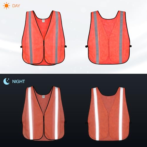 KAYGO Reflective High Vis Safety Vest Mesh for Men and Women KG0008 - color: Orange