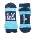 Gone For a Run Motivational Ankle Running Socks - Affirmation Runners Gifts - color: Slay the Day