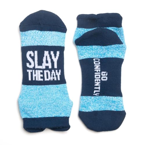 Gone For a Run Motivational Ankle Running Socks - Affirmation Runners Gifts - color: Slay the Day