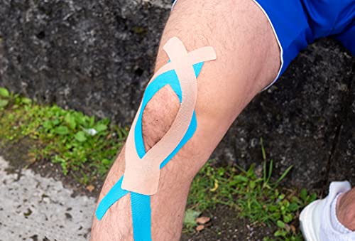 Kinesiology Mixed Set of 3 Units from axion | Different Waterproof Colours | Skin-Friendly Elastic Self-Adhesive Bandage Physio Tape | Ideal for Sports and Everyday Use, Soccer Tape - color: Mixed / 3 Rolls