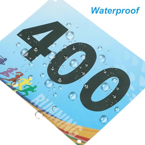 PATIKIL Tearproof Running Bib Numbers, Race Competitor Numbers - size: 7x6 Inch, style: 1-400