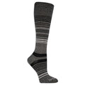Dr. Scholl's Women's Graduated Compression Knee High Socks - color: Black/Gray Stripe (1 Pair), size: 8-12