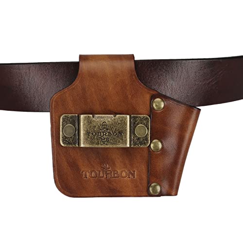 2 in 1 Leather Tool Holster-Measuring Tape Hanger Clip Screwdriver Holder