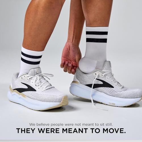 Feetures Elite Light Cushion Mini Crew Sock - color: White High Top Stripe (1 Pair), size: Medium