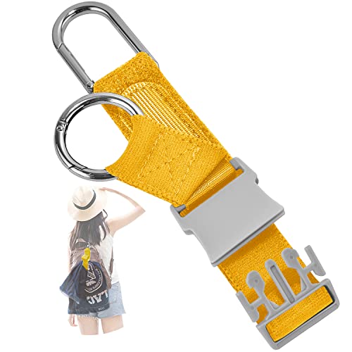 ZINZ Elastic Jacket Gripper Travel Strap with D-Ring Hooks and Buckle - color: Yellow