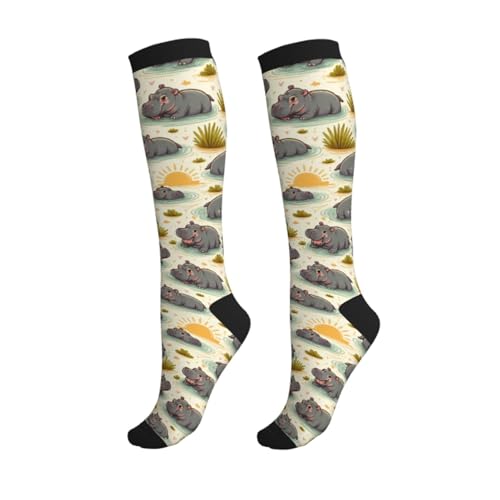 Compression Socks Circulation 15-20 Mmhg Knee High - color: Hippo
