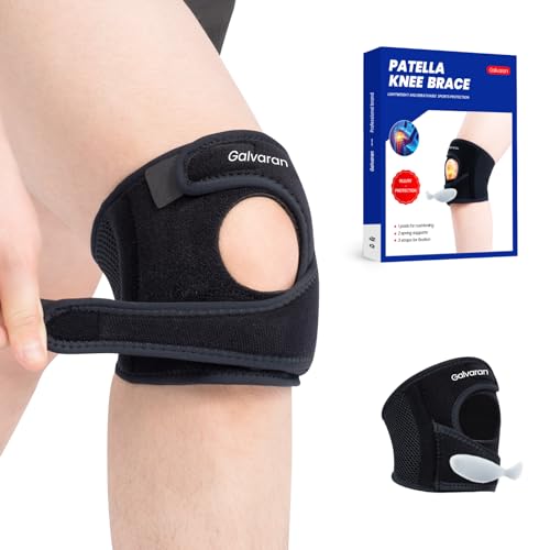 Galvaran Patellar Knee Brace Support Strap Knee Pain Relief Adjustable Knee Strap for Tendonitis, Arthritis, Jumpers, Tennis Running Injury Recovery (Large) - size: Large