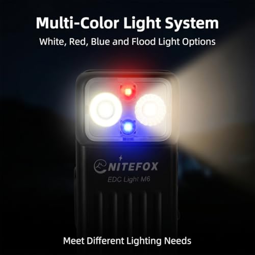 EDC Flashlight Rechargeable Clip-On Light 90° Rotatable Pocket Light - color: Khaki
