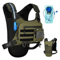Hydration Vest with 2L Water Bladder for Men and Women,Lightweight Adjustable Hydration Backpack,Hiking Backpack with Water Bladder for Climbing Cycling Hiking - color: Olive