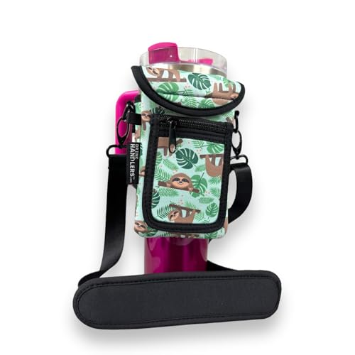 Drink Handlers Water Bottle Handler - Fits 16oz Water & Soda Bottles or 19-24oz Cans - Sloths - color: Sloths