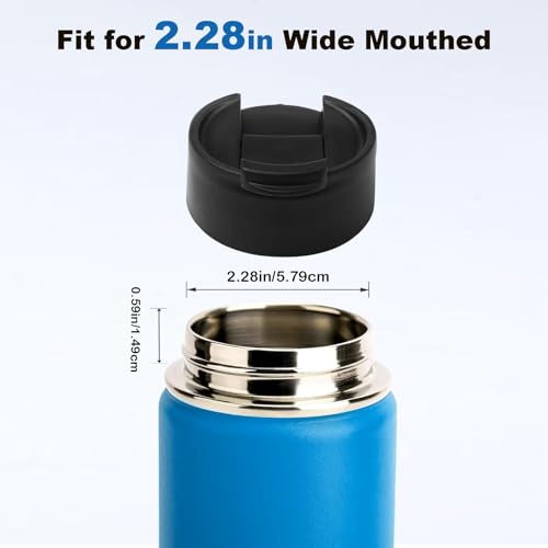 Flip Lid for Hydro Flask 12 16 18 20 32 40 64 oz Wide Mouth Water Bottles, Simple Modern Replacement Flip Lid for Hydroflask,Thermoflask,Iron Flask, Takeya and More 2.28" Wide Mouth Bottles