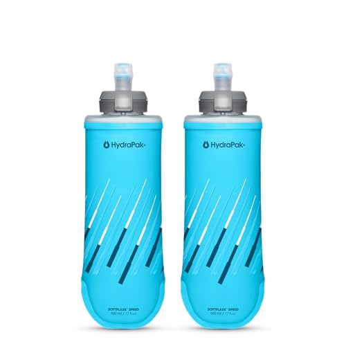 HydraPak SoftFlask Speed Compressible Soft Flask 2-Pack (500ml, Malibu) - style: *New* 500ml 2-pack