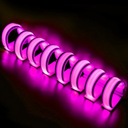 FANL 8/12/24 Pack LED Glow Bracelets, 8 Colors, Light Up Party Favors - color: 8 Pack – Pink
