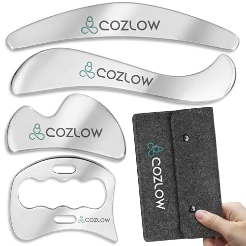 4-in-1 Muscle Scraper Stainless Steel Fascia Release Gua Sha IASTM Tools - style: Style D (4in1)