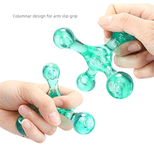 Manual Trigger Point Massage Tool, 2 Pcs 4 Knob Massager Deep Tissue Manual Massager Pressure Point Palm Massage Tool Handheld Back Massagers for Muscle Pain Stress Relief (Pink) - color: Pink