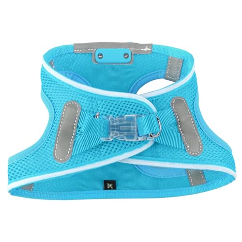 Light Up Dog Harness, Rechargeable LED Dog Harness for Small Medium Dogs - color: Blue, size: M