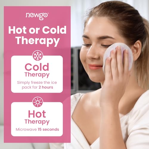 NEWGO Small Ice Packs for Injuries with Cloth Backing, 6 Packs, Red - color: Red - 6 Pack